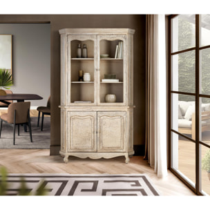 Vitrina de Madera de Mango 120 Cm Estilo Rústico