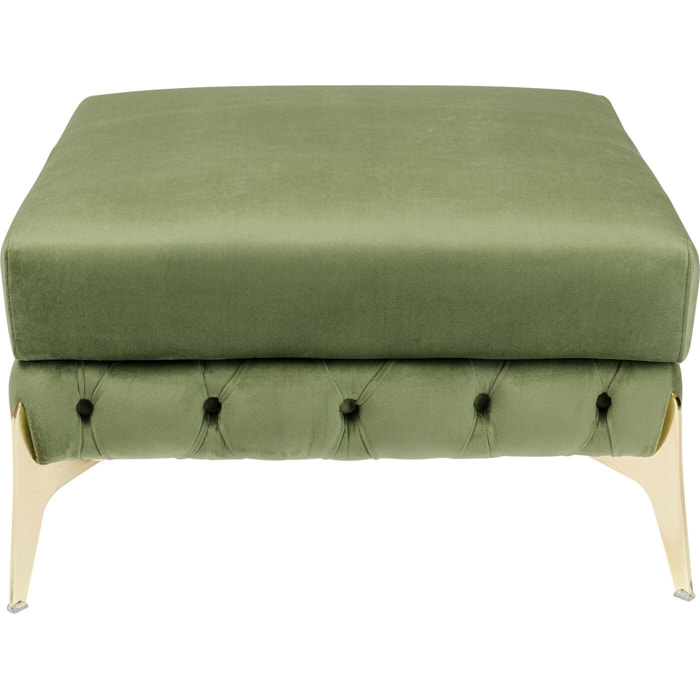 Pouf Bellissima velours vert Kare Design