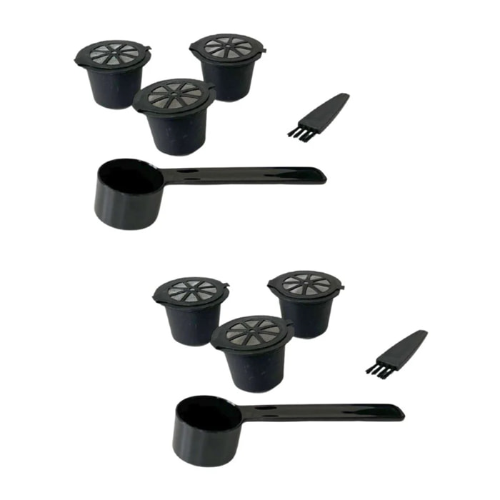 Ensemble de 2 Set de 3 capsules Nespresso réemployables Fackelmann Petit Déjeuner