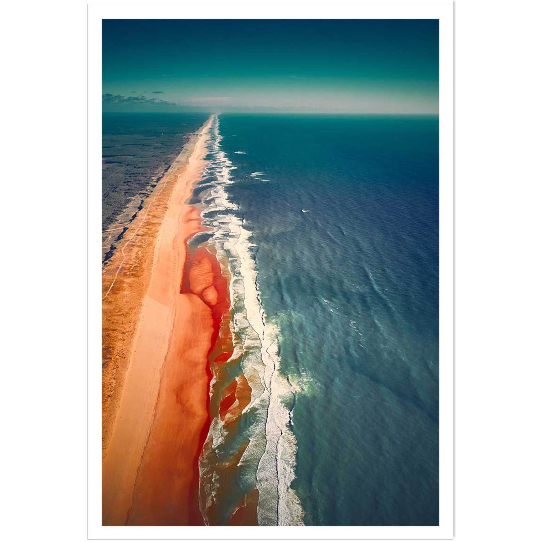 Affiche sentier de plage et banc de sable Affiche seule