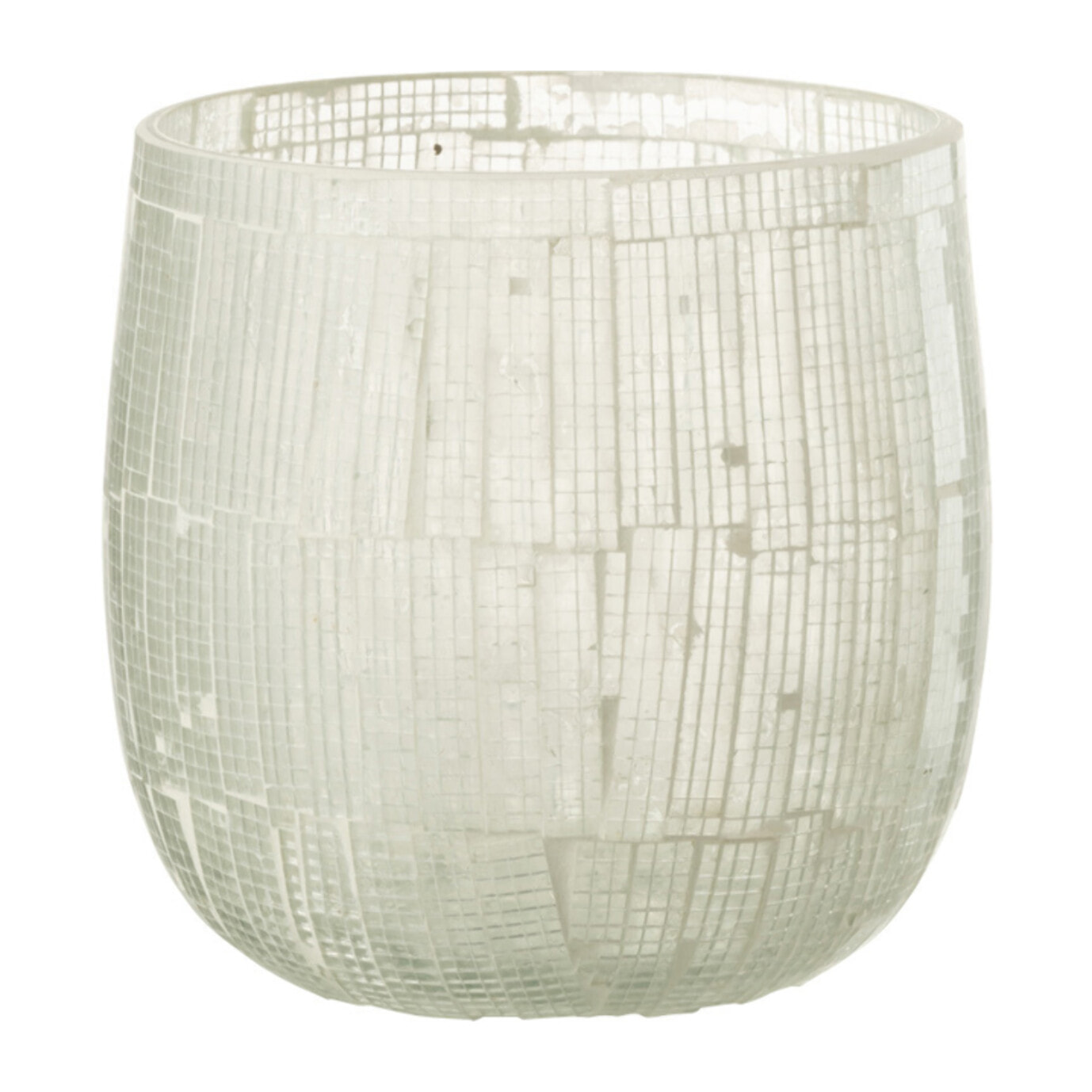 J-Line photophore Mosaique - verre - gris clair - medium