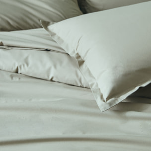 Taie d’oreiller percale de coton made in France - Vert Olive