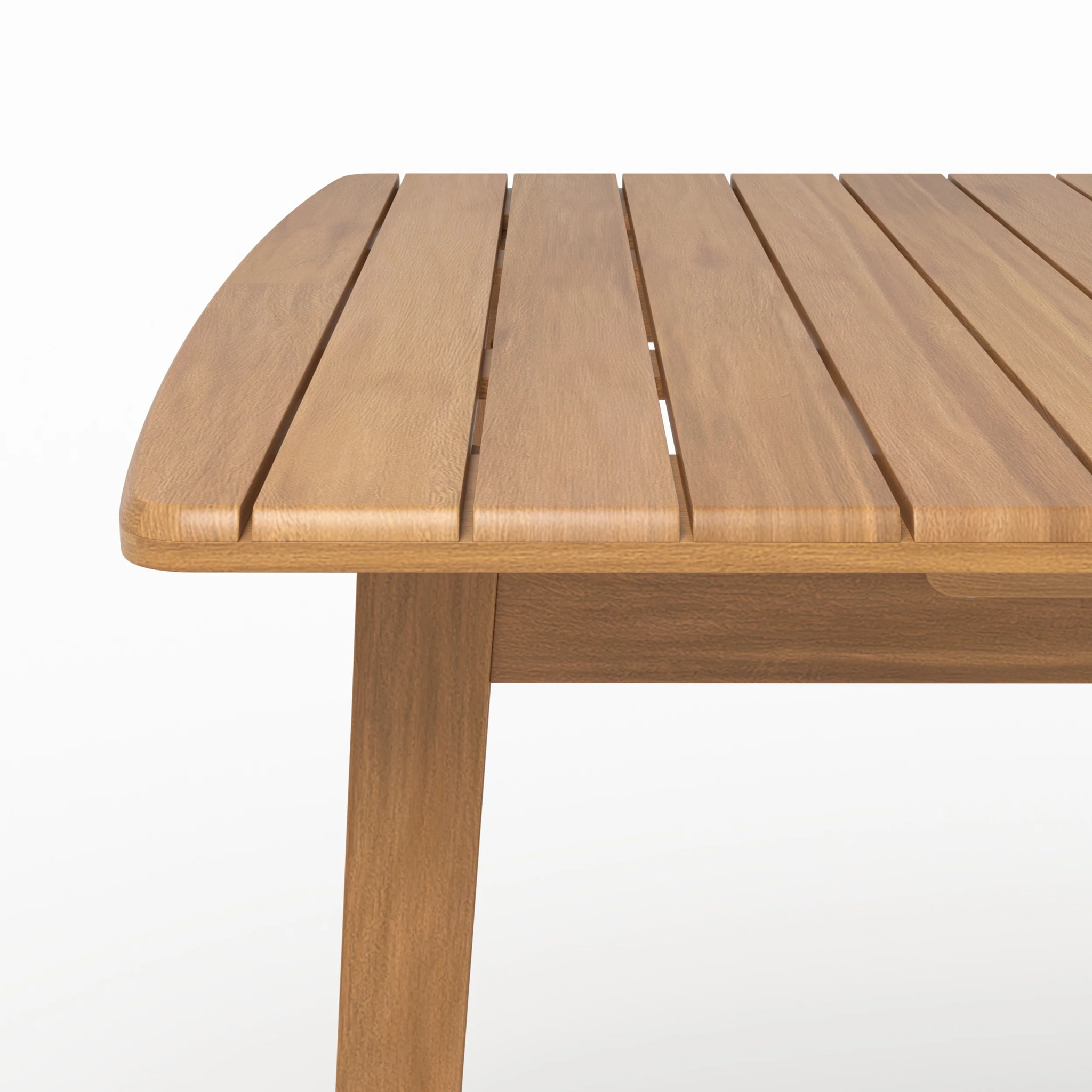 Table extensible en bois d'acacia huilé 6 à 10 personnes - Alona