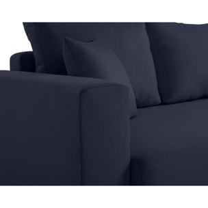 Regala - canapé 3 places - convertible avec coffre - en tissu - Bleu