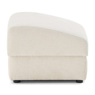 Bastille - pouf en tissu velours relief - Beige