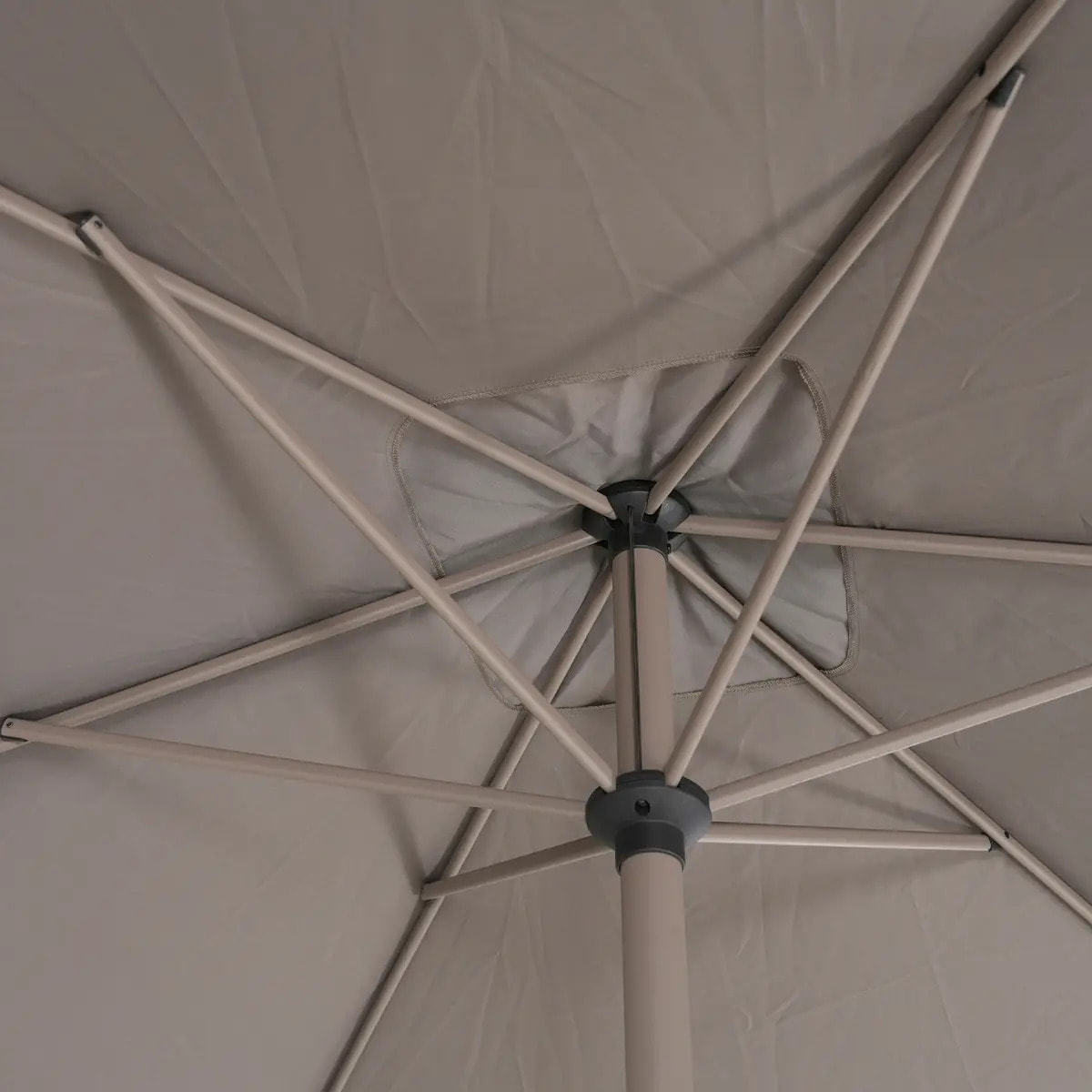 Parasol droit rectangulaire inclinable Loompa 3x2m café