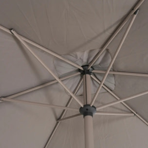 Parasol droit rectangulaire inclinable Loompa 3x2m café