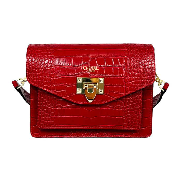 Bolso de hombro Cheval Firenze Charlotte Rojo Oscuro