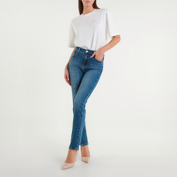 Jeans - skinny fit - cotone - blu denim
