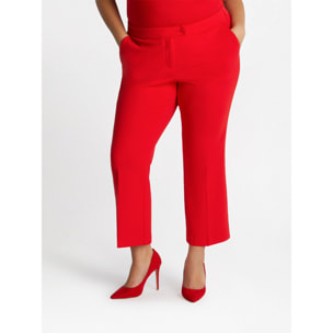 Fiorella Rubino - Pantaloni eleganti kick flare - Rosso