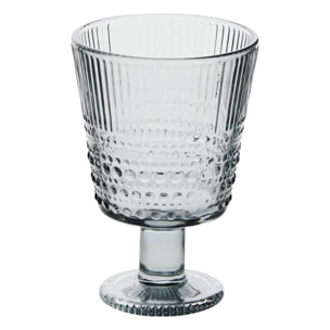 Verre à vin Joa gris D8,7xH12,8cm