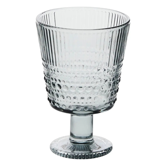 Verre à vin Joa gris D8,7xH12,8cm