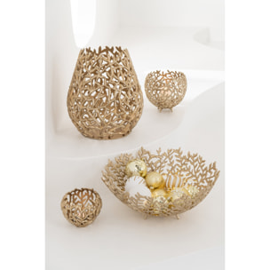 J-Line vase Feuille - aluminium - or