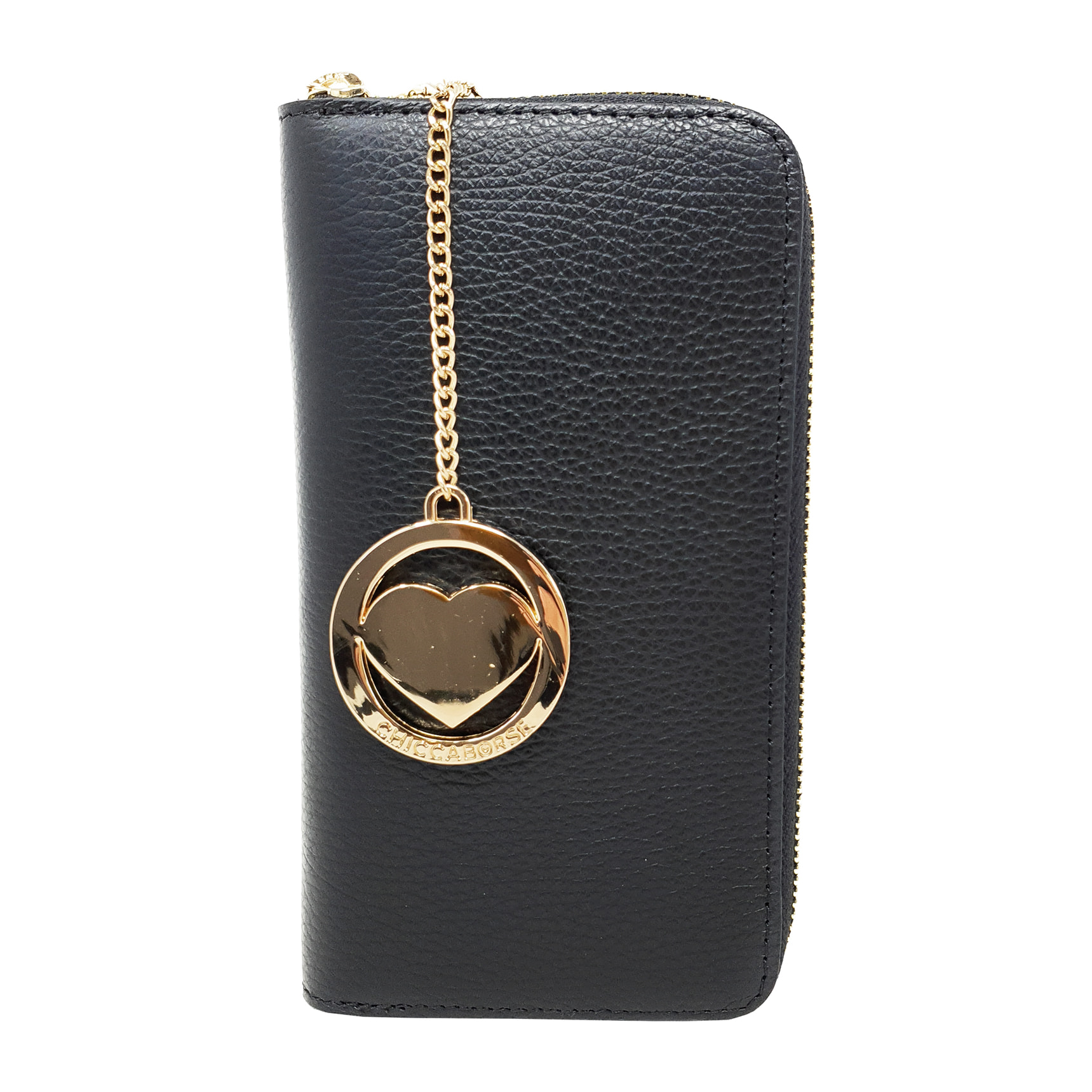 Chicca Borse Portafogli Lungo Donna in Pelle Nero