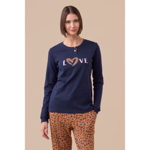 Pigiama donna invernale in caldo cotone articolo animalier. Noidinotte