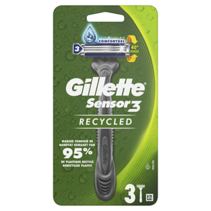 3x3 Rasoirs Jetables Gillette Sensor3 Recycled