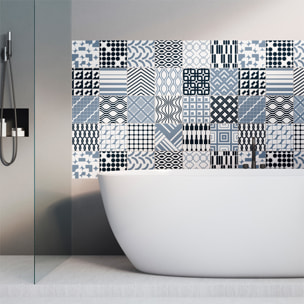 Stickers muraux - Sticker Mural Carrelage adhésif Cuisine Salle de Bain - 24 STICKERS CARRELAGES SCANDINAVE KIEV