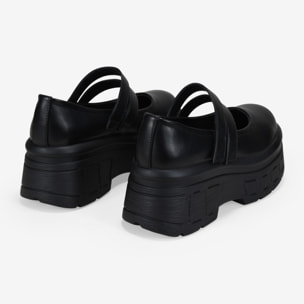 Bailarinas de plataforma negras con cierre fácil