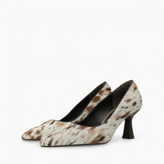 ZAPATOS DE SALÓN ANIMAL PRINT NATURAL GENOMA-INO
