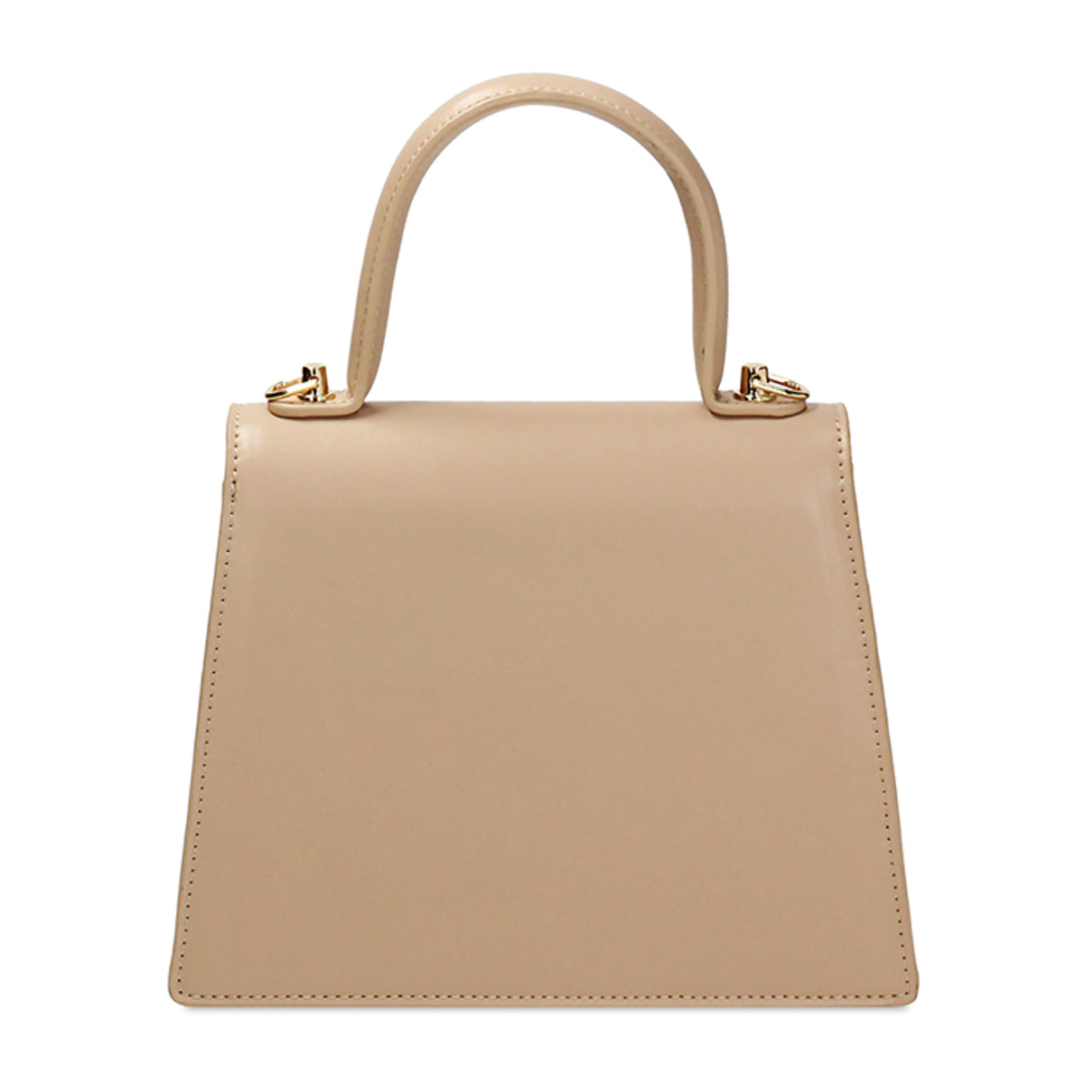 Minibolsa beige con clip