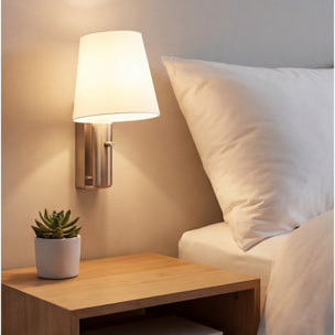 LEDS C4 Aplique Read Me Led 4.8W Blanco Cálido - 3000K On-Off Níquel Satinado 388Lm