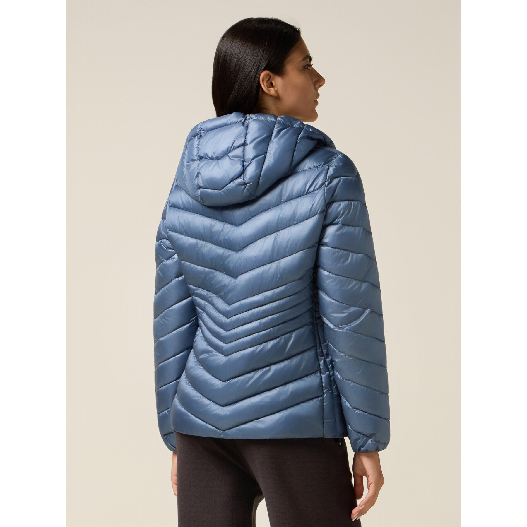 Oltre - Piumino lightweight con cappuccio - Azzurro