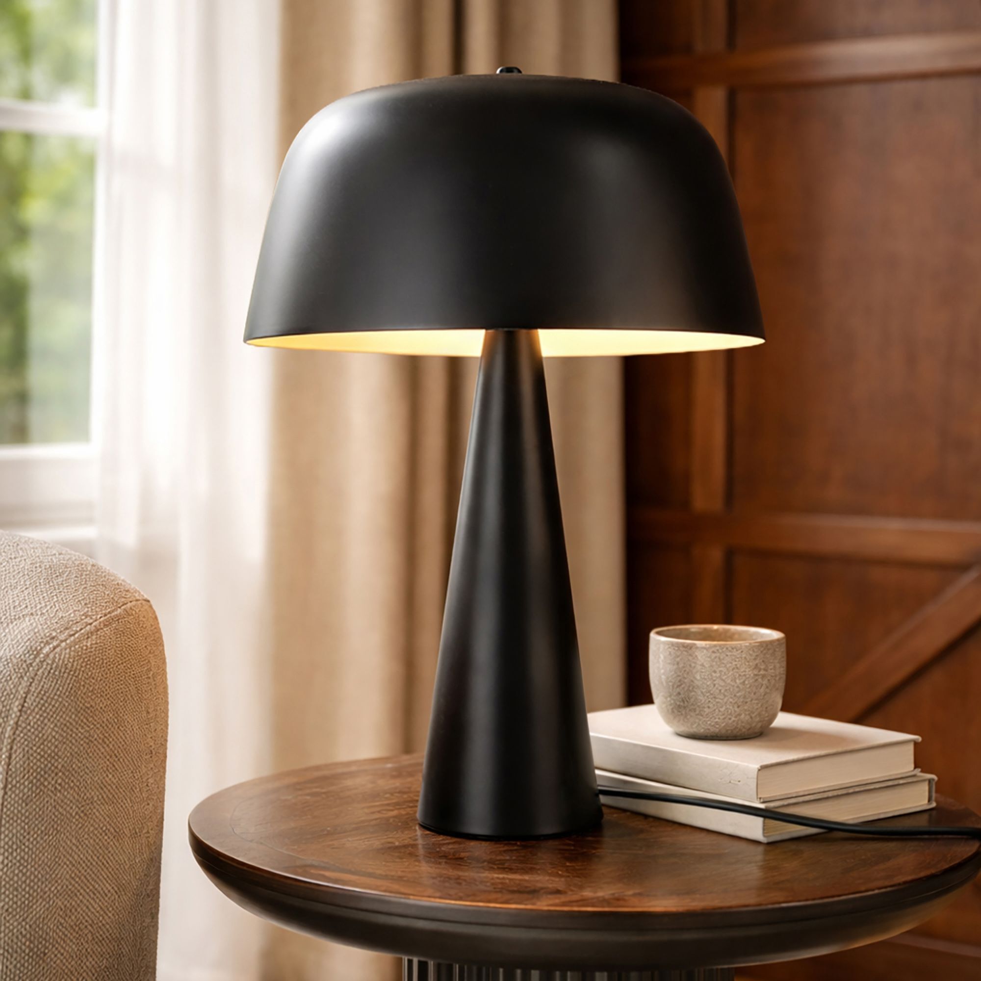 Lampe en métal mat noir KALYSTA