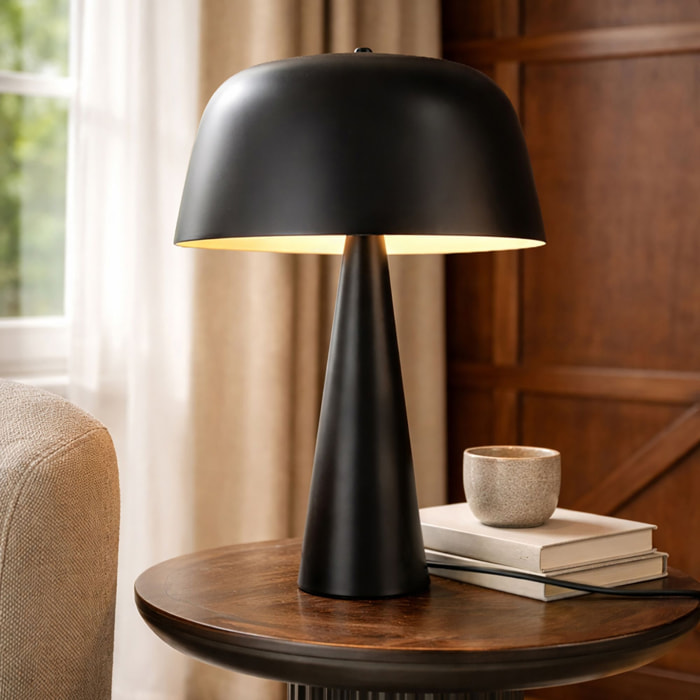 Lampe en métal mat noir KALYSTA