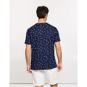 Camiseta Manga Corta Azul Marino - Sfishy