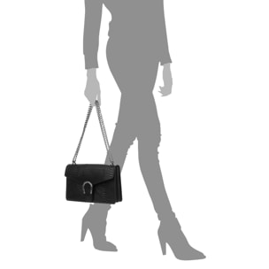 Luce Borsa a mano Donna.Pelle autentica Camoscio Inciso Serpente