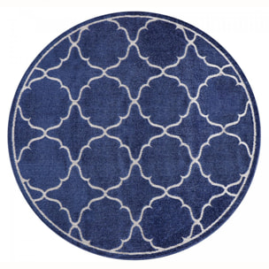 Tapis extérieur tissé kilim rond CULA
