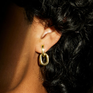 Pendientes acabados en oro amarillo de 18K - Khihu