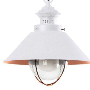 NÁUTICA 260 Lampada sospensione bianca e rame