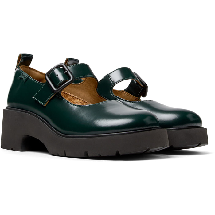 Bailarinas - CAMPER Milah - Verde - Cuero liso