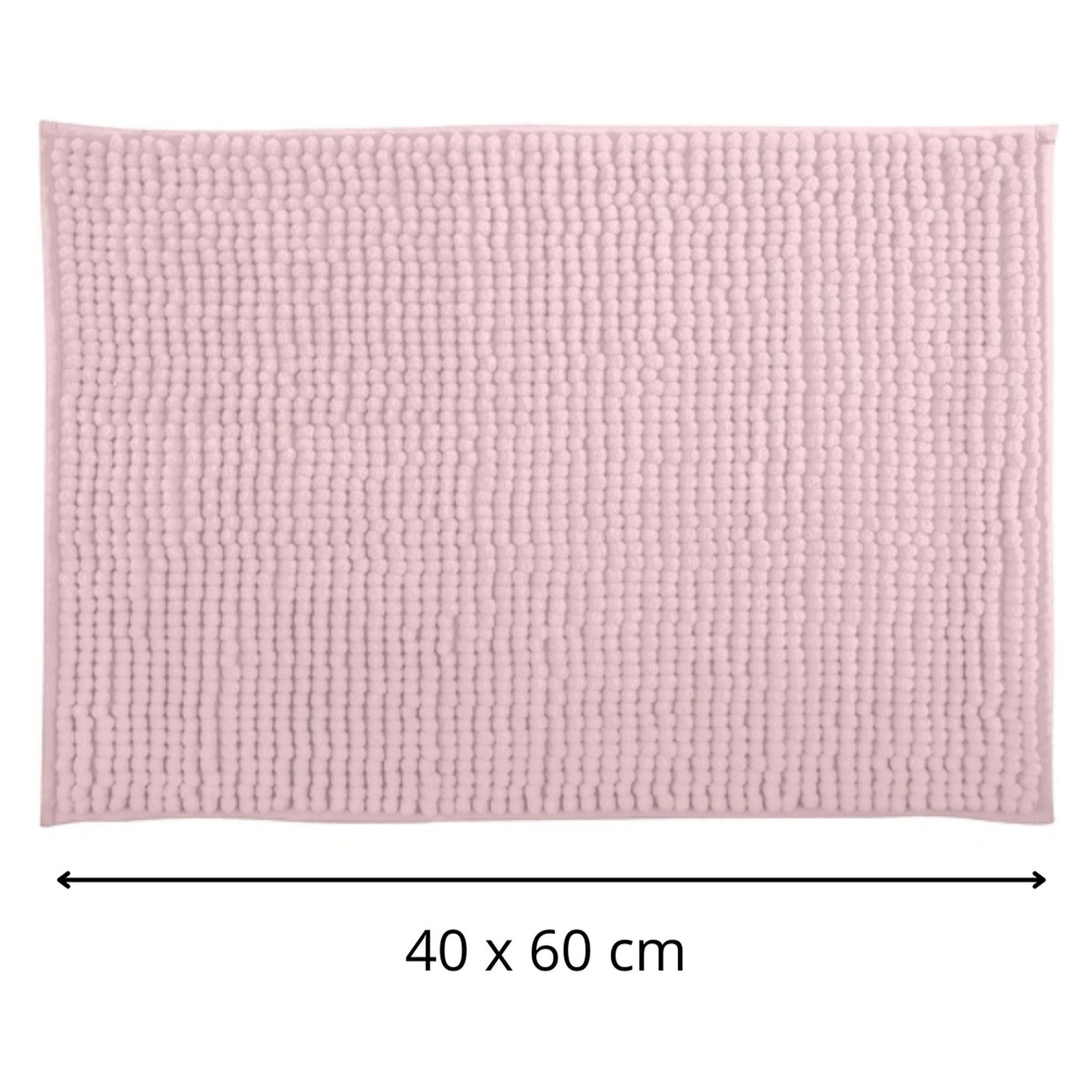 ALFOMBRA DE BAÑO 40X60CM ROSA PASTEL ORUGA