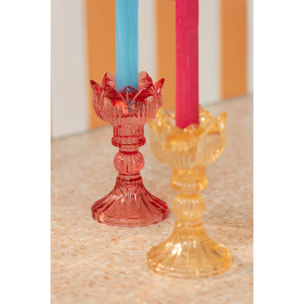 J-Line chandelier Rose Chaud - verre - mix - 3 pièces