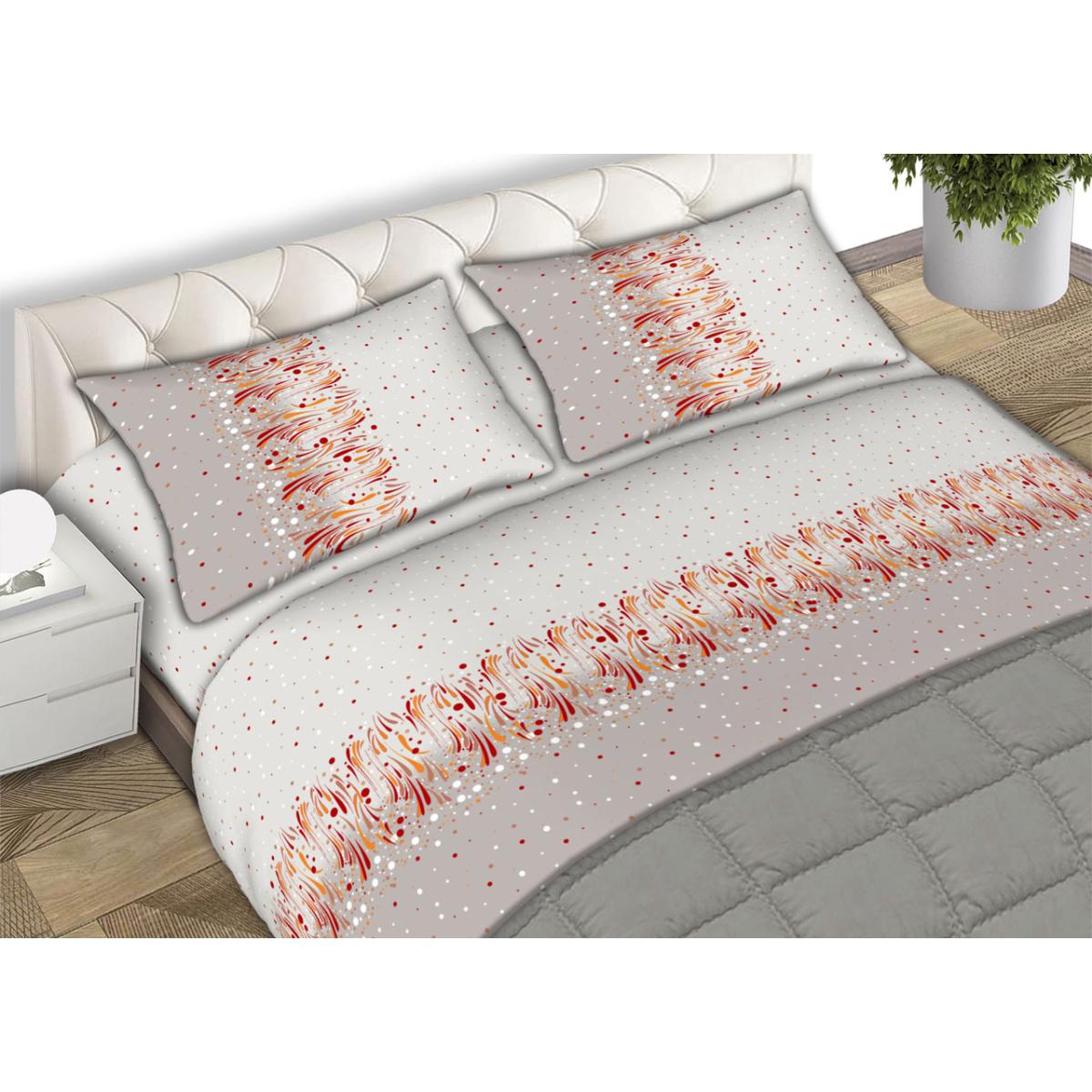 Completo Lenzuola 100% Cotone Fantasy Arancio