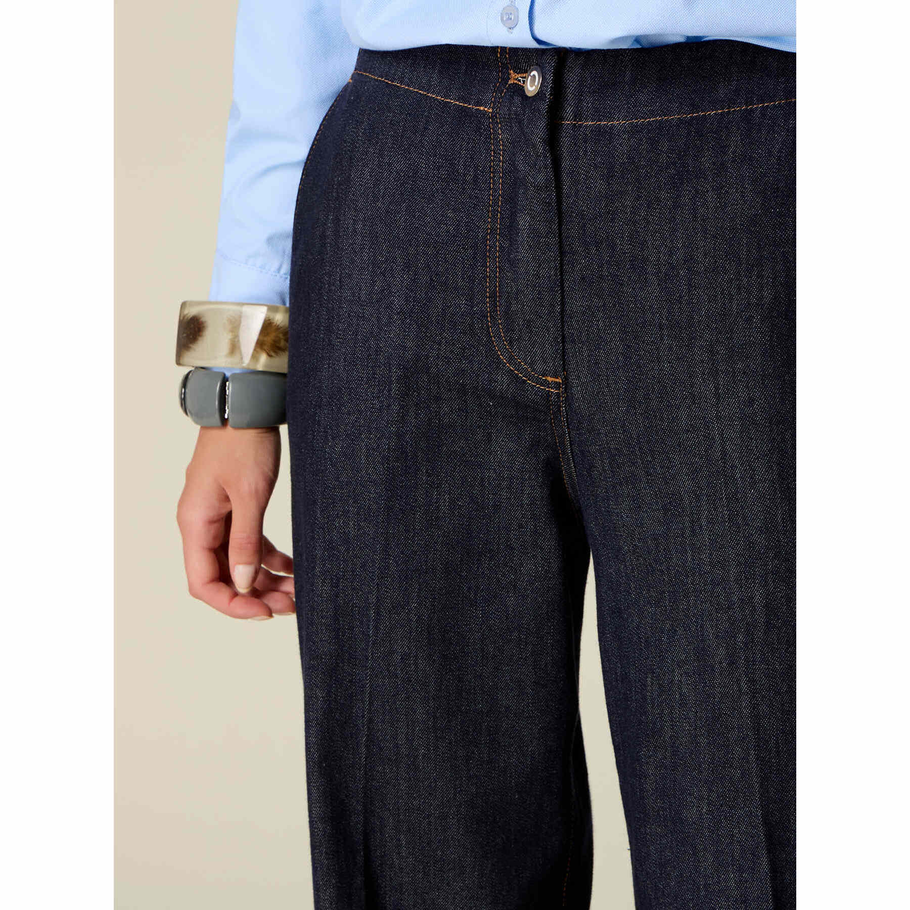 Oltre - Jeans palazzo - Azul
