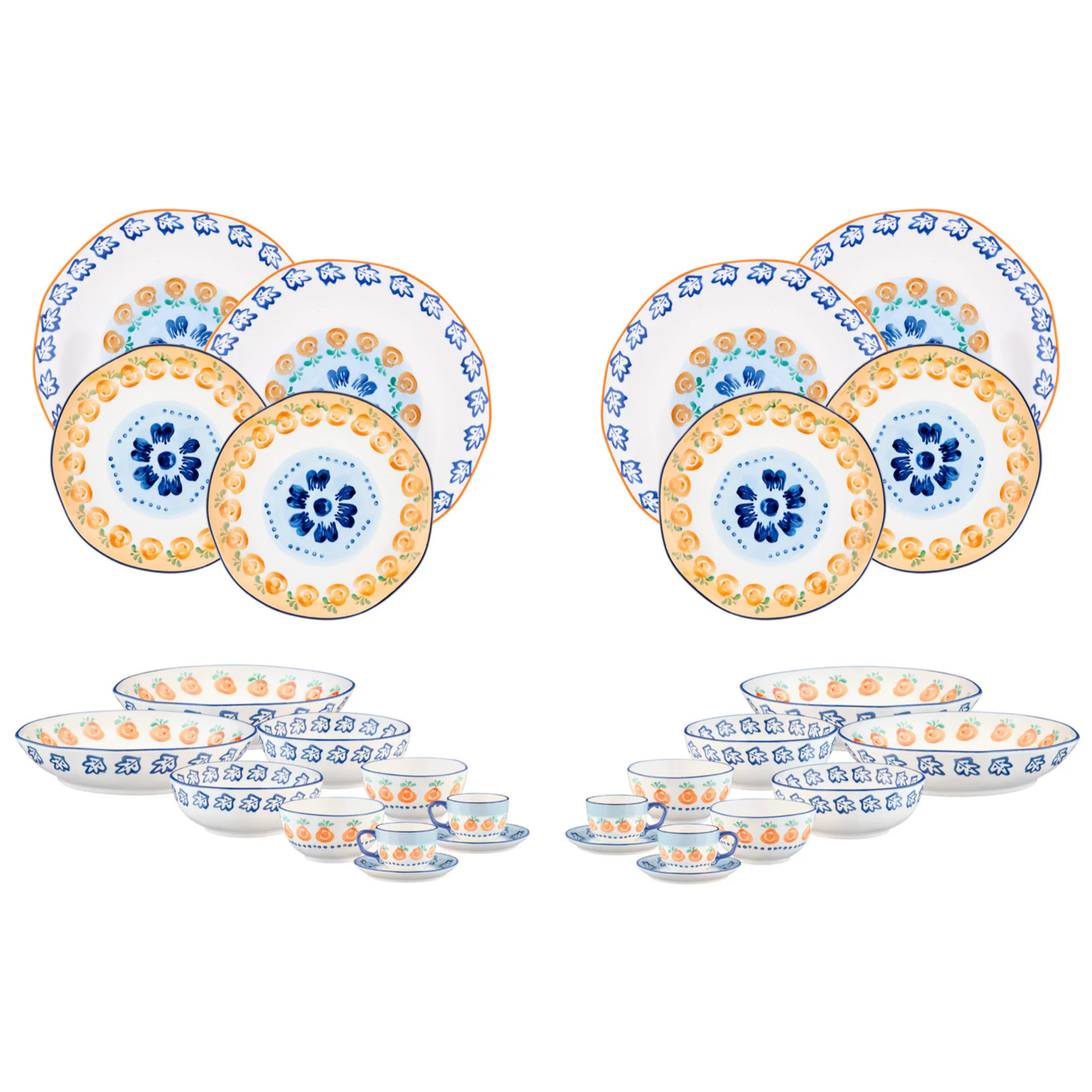 Service Complet NAPOLI - 28 pièces - Agrume