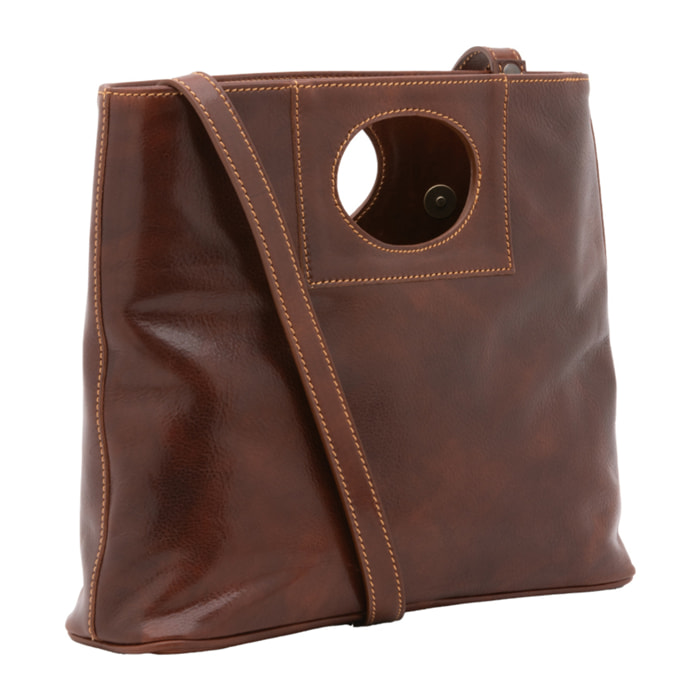 Borsa a tracolla  da donna In Vera pelle Made in Italy 28x33x10 cm