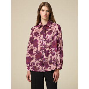 Oltre - Floral patterned shirt - Violeta