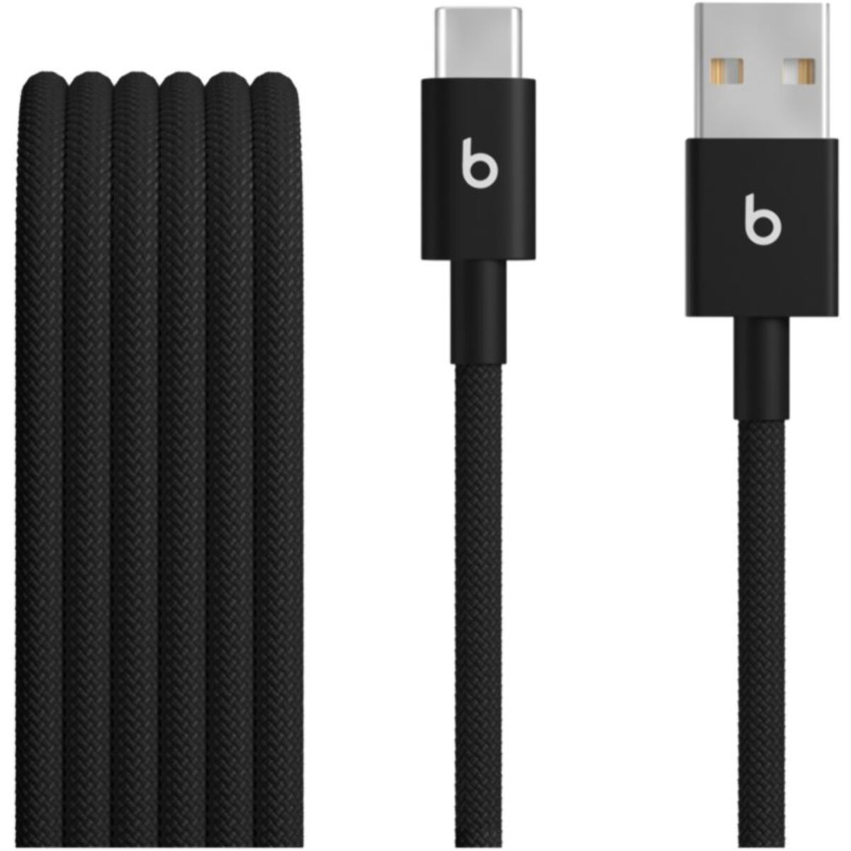 Câble de charge BEATS tissé USB-A vers USB-C 1M50 Noir intense