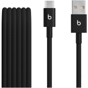 Câble de charge BEATS tissé USB-A vers USB-C 1M50 Noir intense