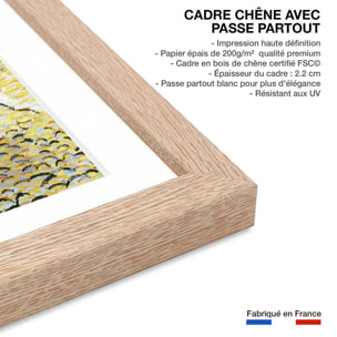 Affiche Le Café Arles par Vincent van Gogh Affiche sous cadre bois