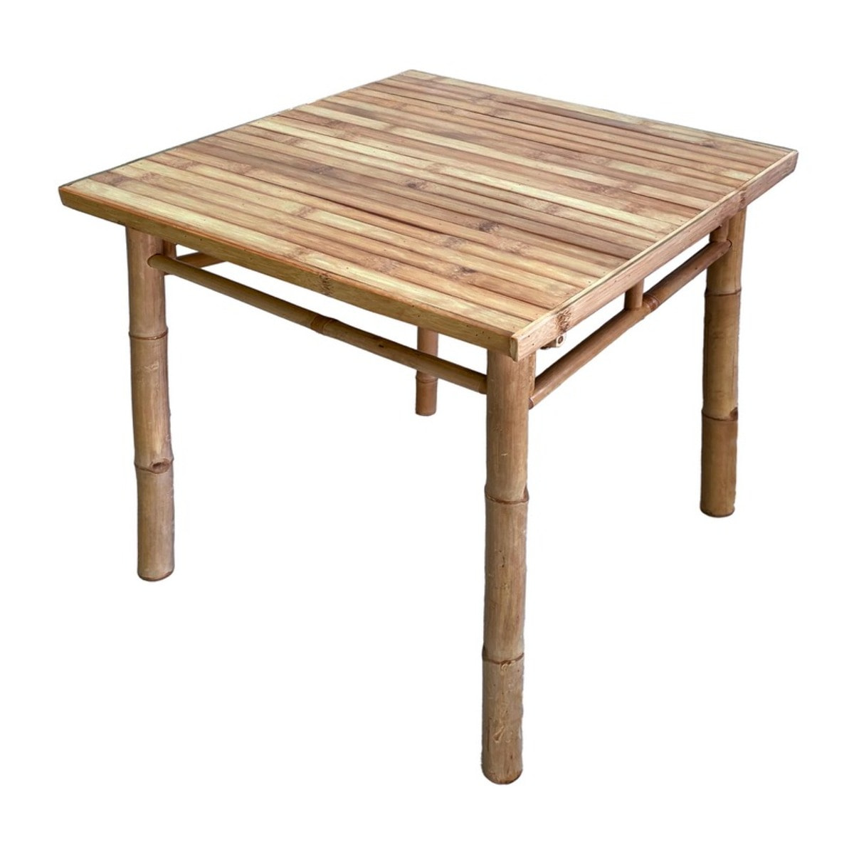 Estosa Tavolino da giardino in legno di bamboo 70x70cm Privalia