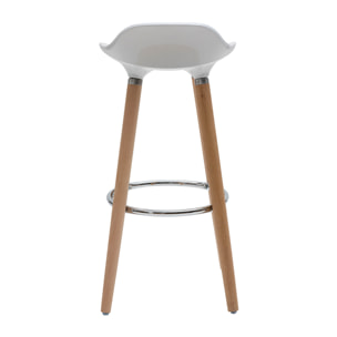 Tabourets de bar scandinaves blancs H74 cm (lot de 2) GILDA
