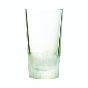 6 verres à eau forme haute 35 cl verts - Intuition Colors - Cristal d'Arques