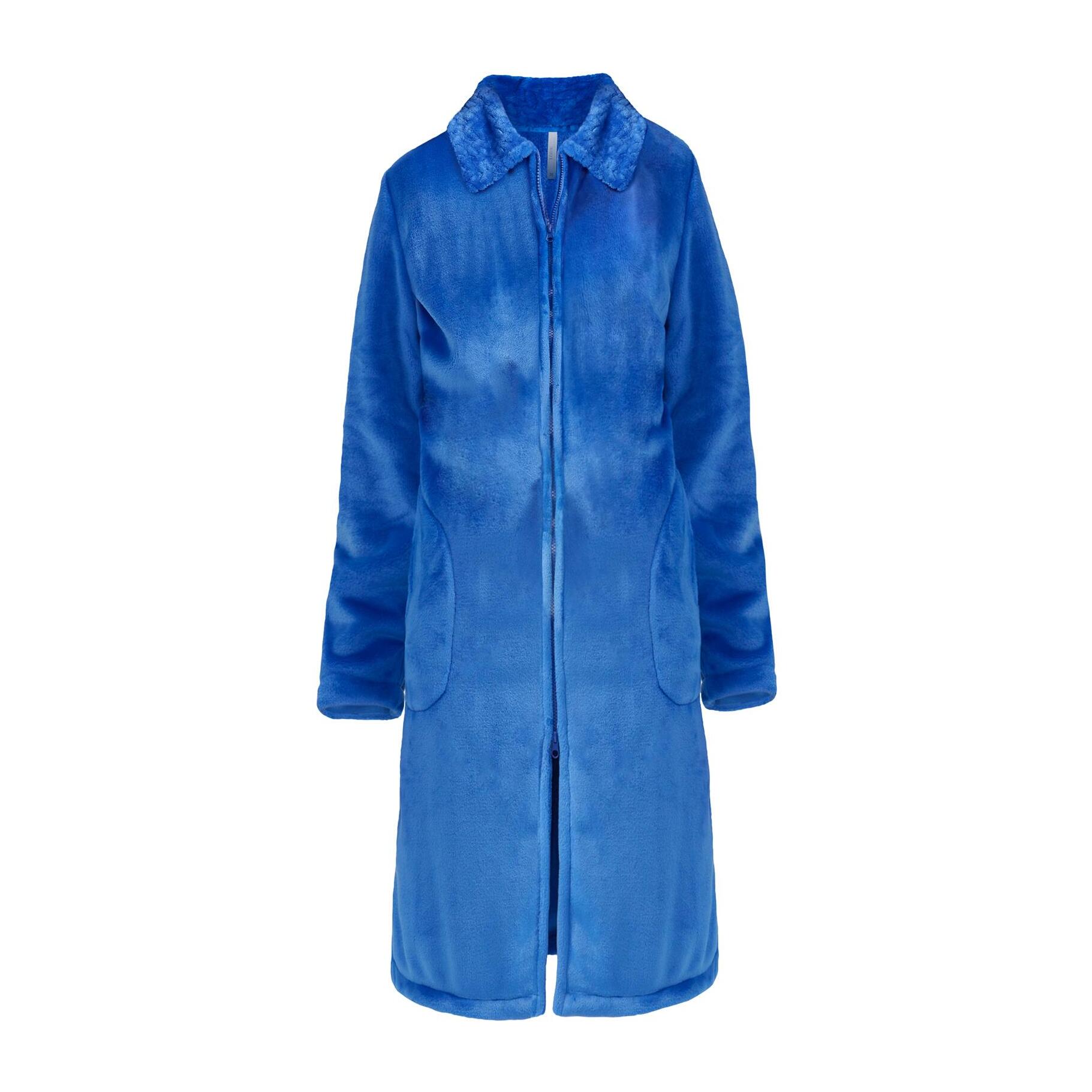 Bata larga de mujer Azul