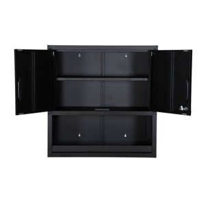 Meuble haut de rangement pour garage avec étagère