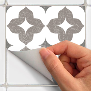 Stickers muraux - Sticker Mural Carrelage adhésif Cuisine Salle de Bain - 60 STICKERS CARREAUX DE CIMENT AUTHENTIQUES EZIO
